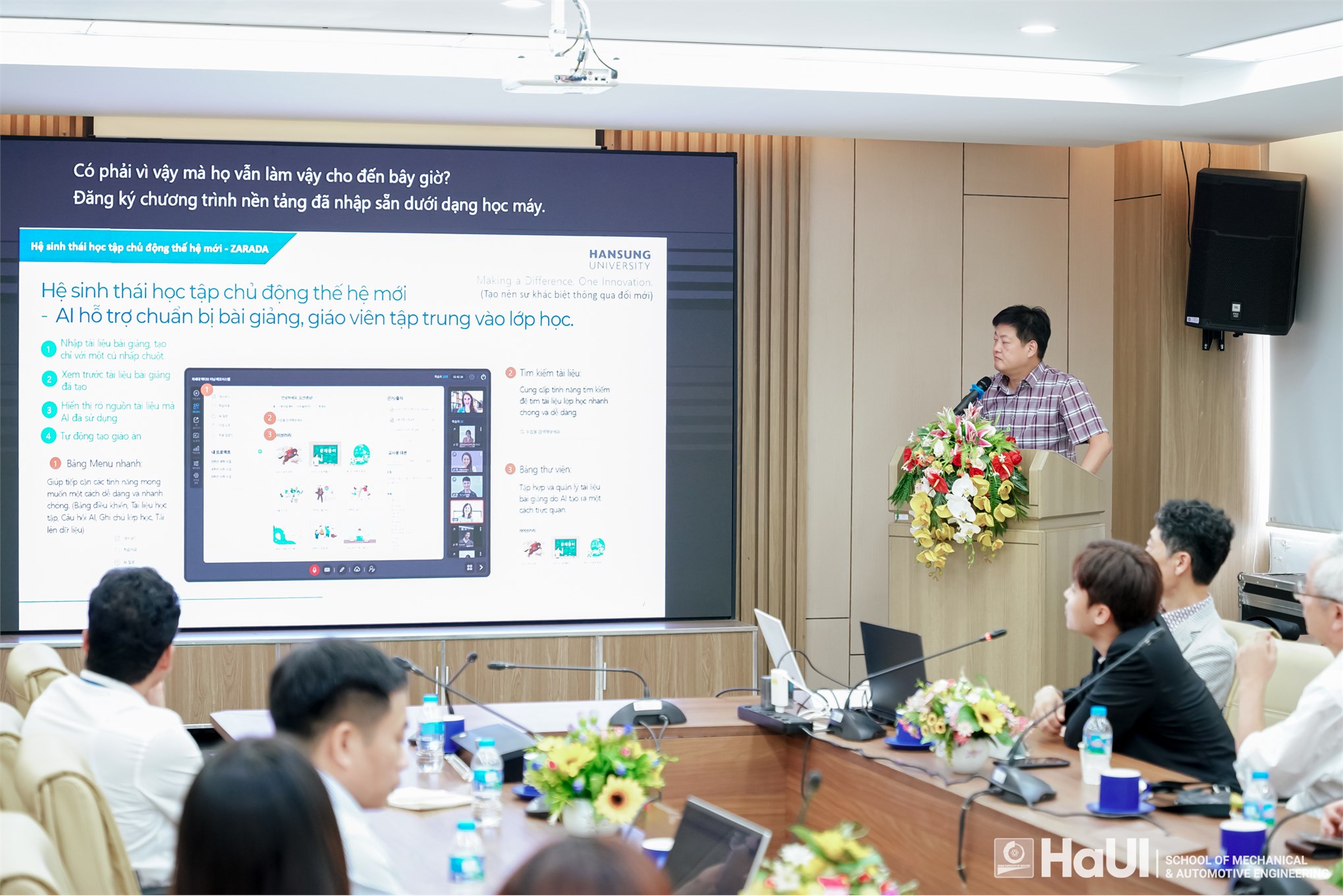 Trường Cơ khí - Ô tô, HaUI hợp tác với Đại học Hansung (Hàn Quốc): Thúc đẩy ứng dụng trí tuệ nhân tạo trong sản xuất và chuyển đổi số doanh nghiệp