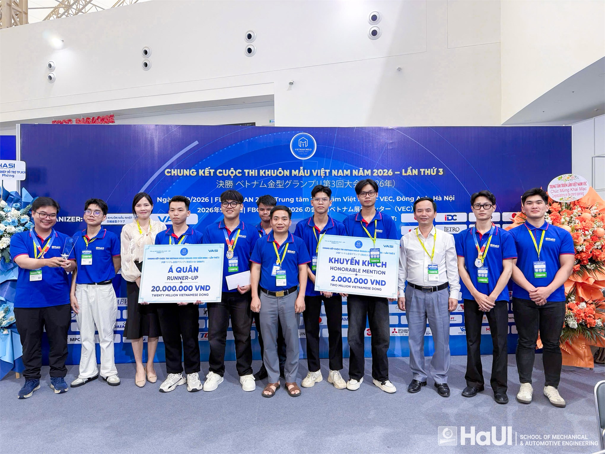 Sinh viên Trường Cơ khí – Ô tô tỏa sáng tại Chung kết Cuộc thi Khuôn mẫu Việt Nam lần thứ 3 (Vietnam Mold Grand Prix 2026)
