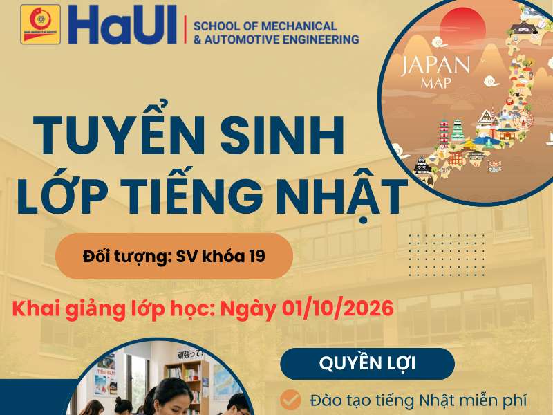 Thông báo tuyển sinh lớp tiếng Nhật - Khóa 19