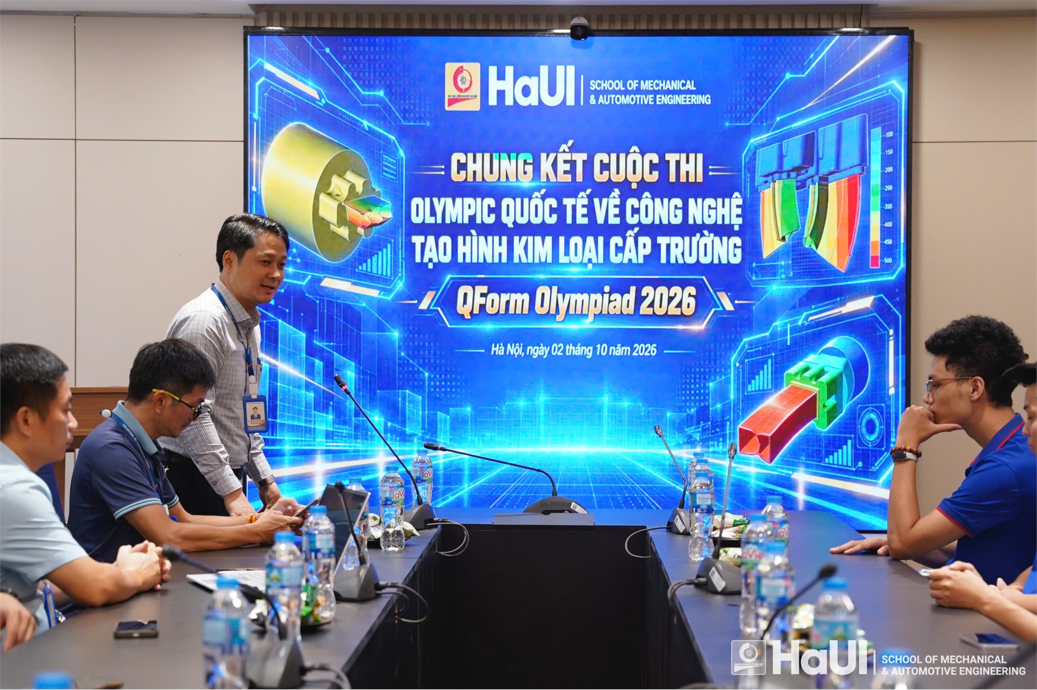 Chung kết cuộc thi Olympic Quốc tế về công nghệ tạo hình kim loại (QForm Olympiad 2026): Khẳng định tư duy kỹ thuật và bản lĩnh sinh viên Trường Cơ khí – Ô tô