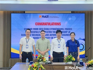 School of Mechanical and Automotive Engineering held the closing ceremony of the internship and awarded a certificate to the student from CESI École d'Ingénieurs (France)