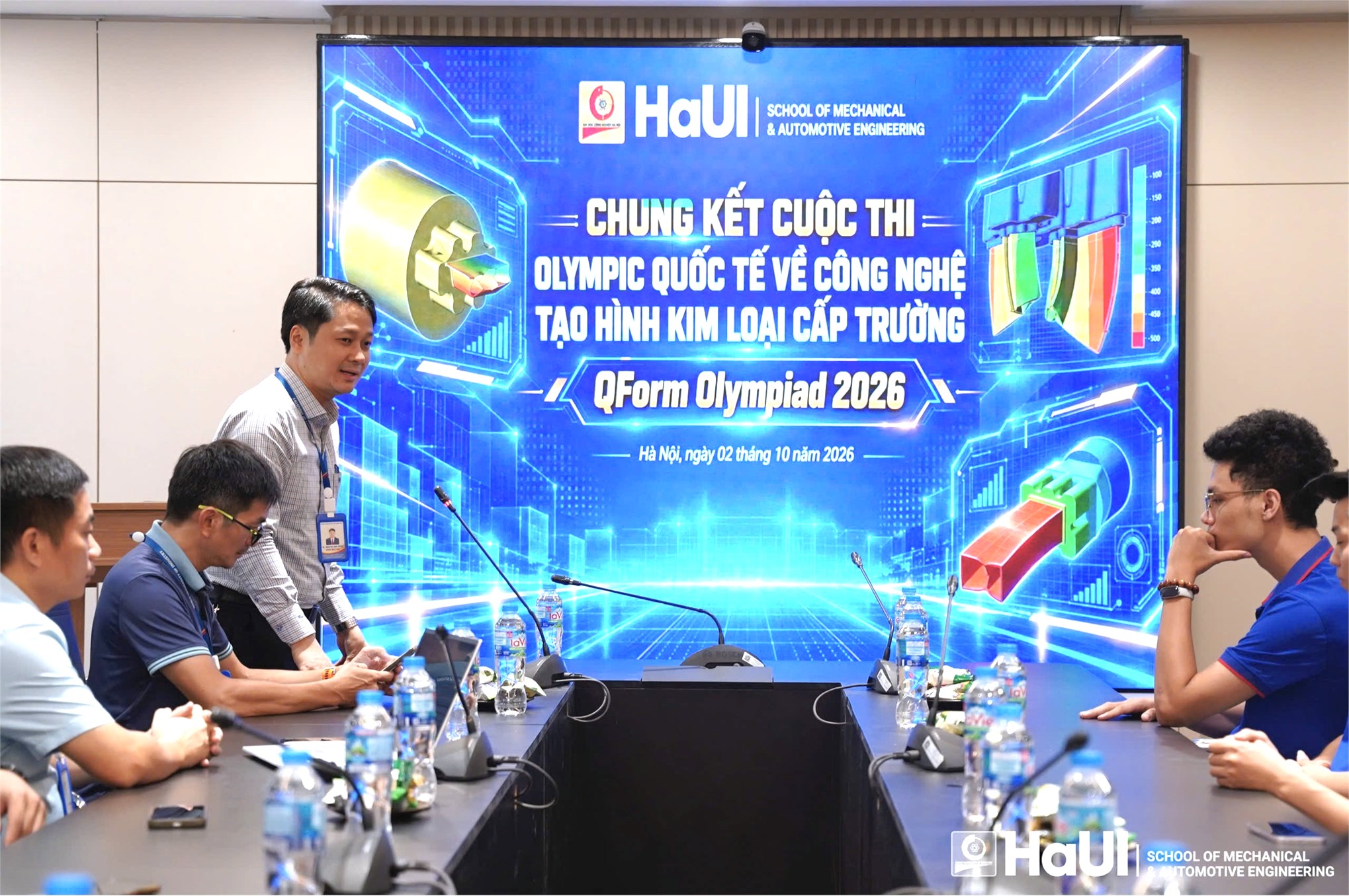 Chung kết cuộc thi Olympic Quốc tế về công nghệ tạo hình kim loại (QForm Olympiad 2026): Khẳng định tư duy kỹ thuật và bản lĩnh sinh viên Trường Cơ khí – Ô tô